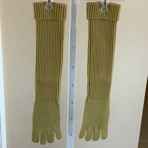 Marc Jacobs Full Length Knit Gloves, Lime Green